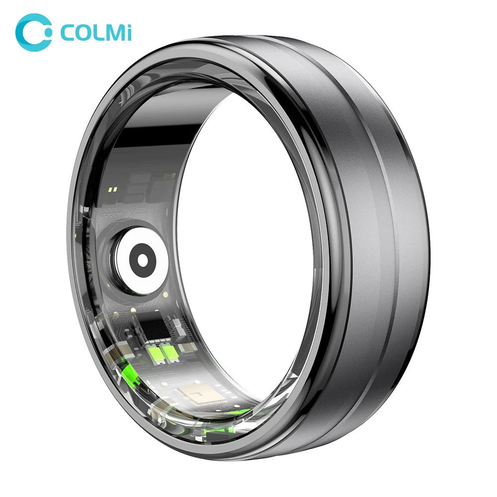 [2024] COLMI R06 Smart Ring Men Women, Heart Rate and Blood Oxygen Monitor, IP68 & 5ATM Waterproof, Multi-Sport Mode