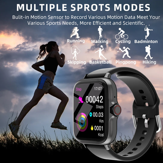 Smart Watch 1.83'' Waterproof with Message Answer Call Sleep Monitoring Sports Pedometer Information Alerts For iPhone Android