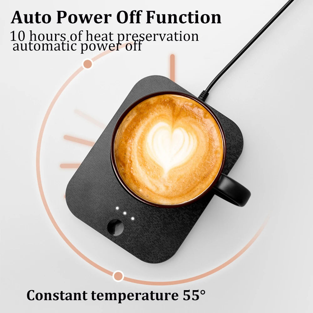 USB Charge Electric Coffee Warmer 55° Constant Temperature C Elegant Short Design