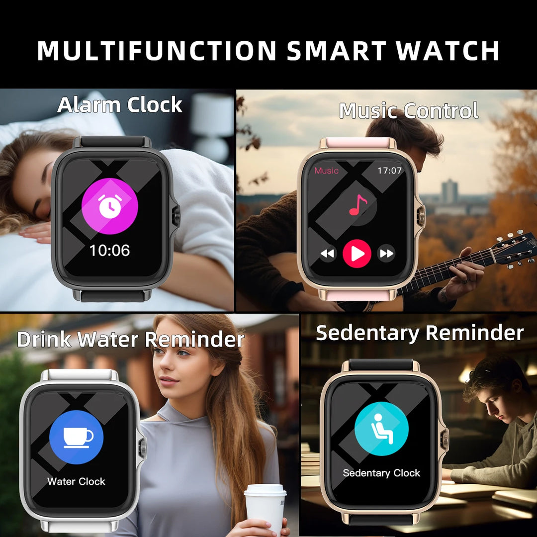 Smart Watch 1.83'' Waterproof with Message Answer Call Sleep Monitoring Sports Pedometer Information Alerts For iPhone Android