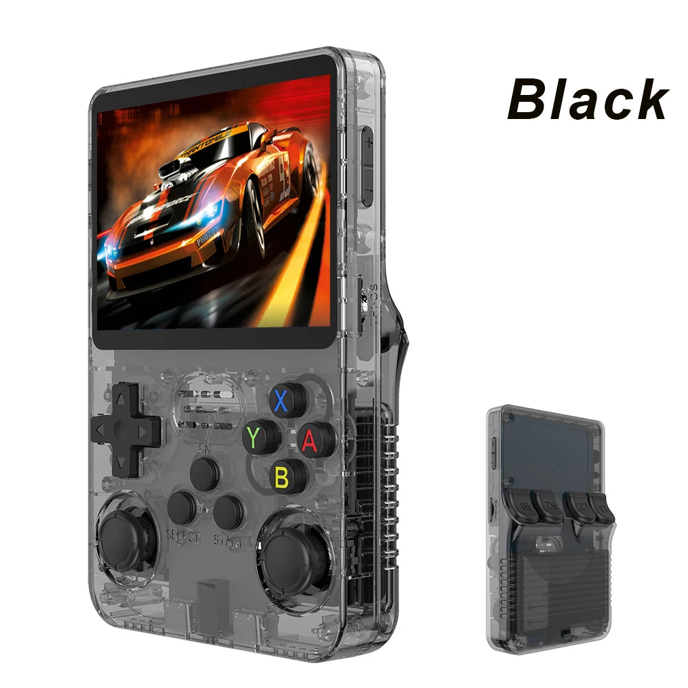 R35s Plus R36S Retro Handheld Video Game Console Linux System 3.5 Inch IPS Screen Portable Pocket Video Player 64GB 128GB Games