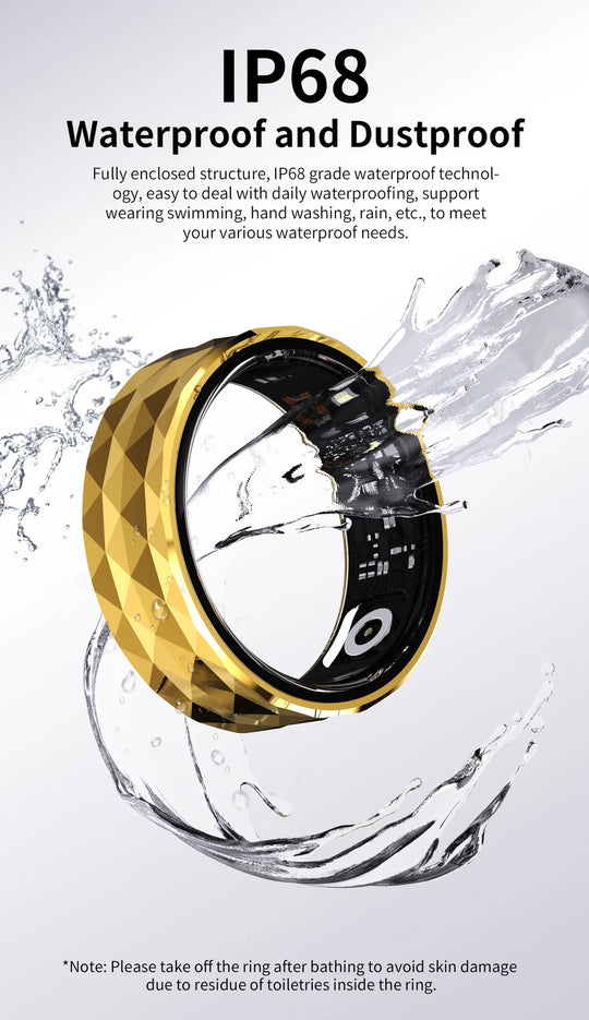 New R12M Men Smart Ring Heart Rate Monitor Eye Catching Design for Sports and Fitness Tracker