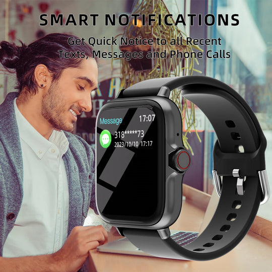 Smart Watch 1.83'' Waterproof with Message Answer Call Sleep Monitoring Sports Pedometer Information Alerts For iPhone Android