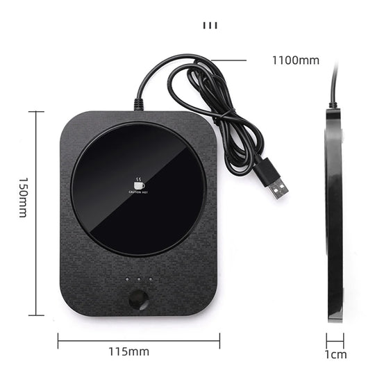 USB Charge Electric Coffee Warmer 55° Constant Temperature C Elegant Short Design