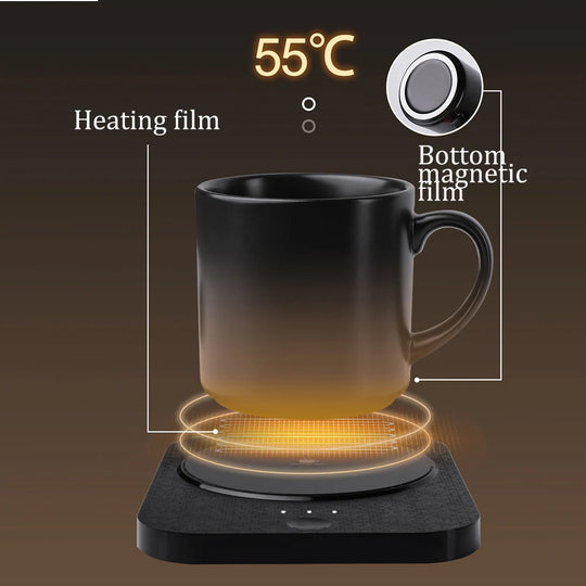 USB Charge Electric Coffee Warmer 55° Constant Temperature C Elegant Short Design