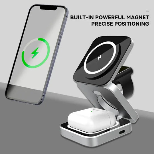 30W Magnetic Wireless Charger Stand for  Airpods Samsung Watch 6 5 iWatch 8 7 Fast Charging Station