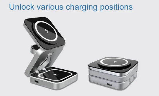 30W Magnetic Wireless Charger Stand for  Airpods Samsung Watch 6 5 iWatch 8 7 Fast Charging Station